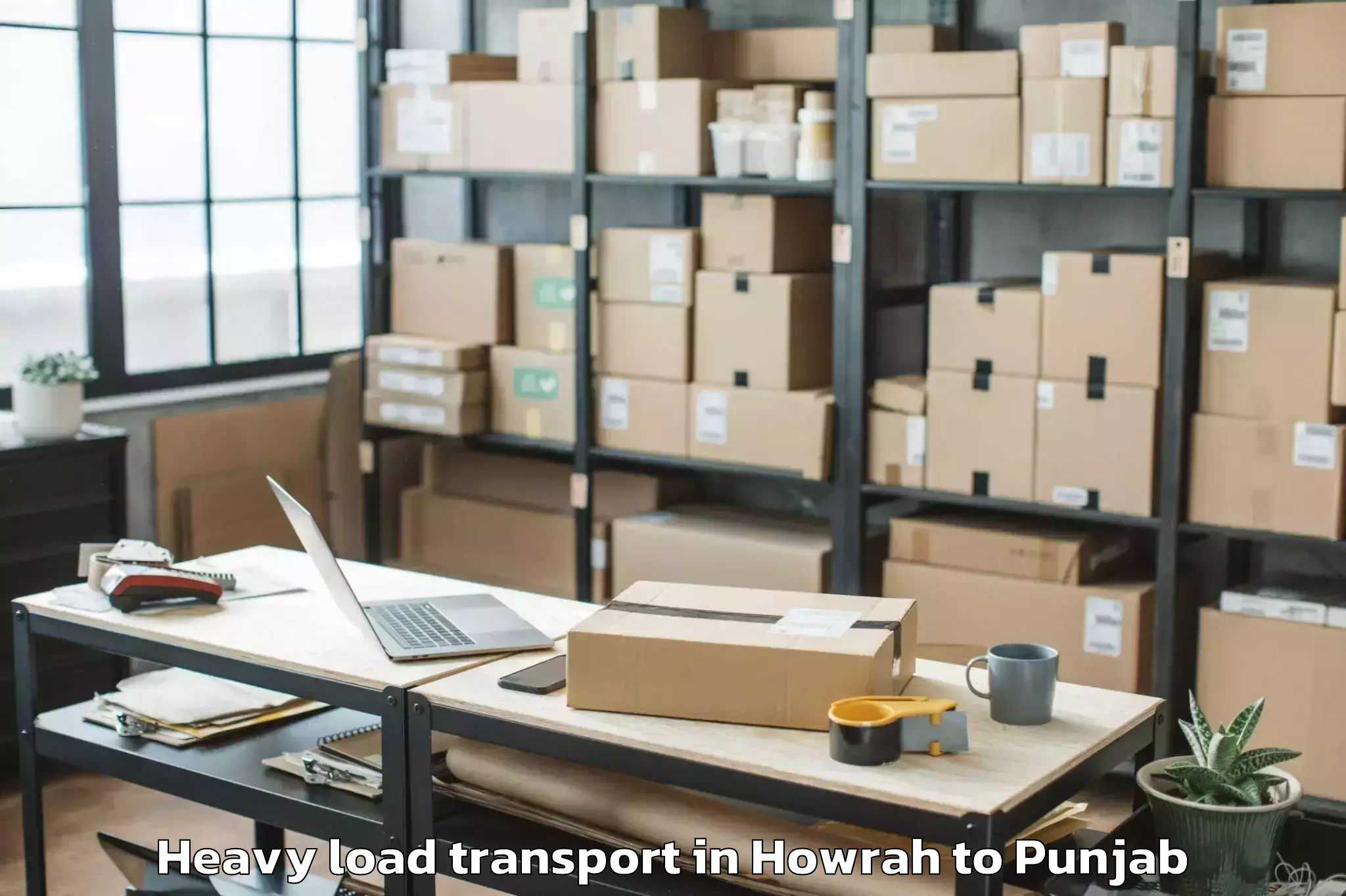 Book Howrah to Abhilashi University Faridkot Heavy Load Transport Online